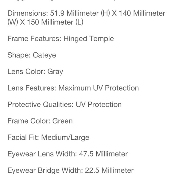 💚 Stoney Clover Lane x Target Light Green Cat Eye Sunglasses 💚 - Picture 7 of 7